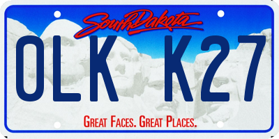 SD license plate 0LKK27