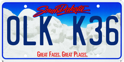 SD license plate 0LKK36