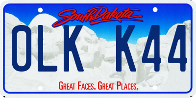 SD license plate 0LKK44
