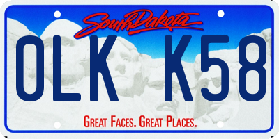 SD license plate 0LKK58