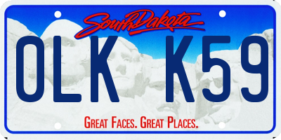 SD license plate 0LKK59