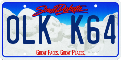 SD license plate 0LKK64
