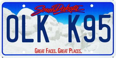 SD license plate 0LKK95