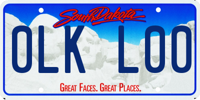 SD license plate 0LKL00