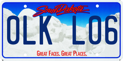 SD license plate 0LKL06