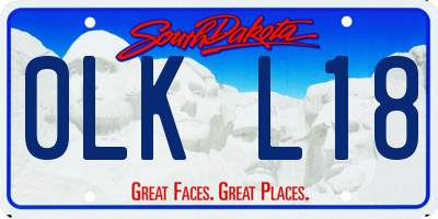 SD license plate 0LKL18