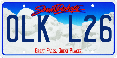 SD license plate 0LKL26