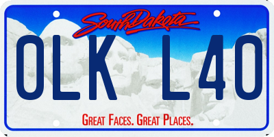SD license plate 0LKL40