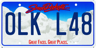 SD license plate 0LKL48