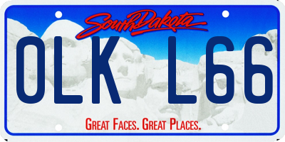 SD license plate 0LKL66