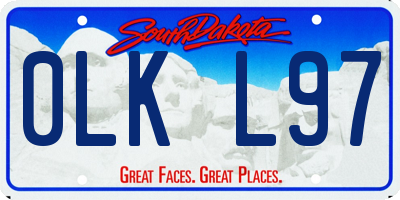 SD license plate 0LKL97