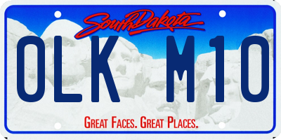 SD license plate 0LKM10