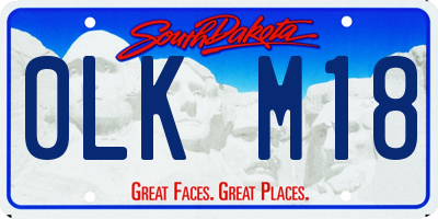 SD license plate 0LKM18