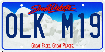SD license plate 0LKM19