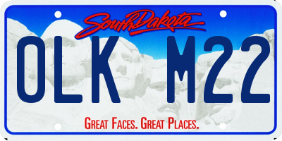 SD license plate 0LKM22