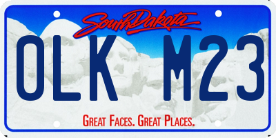 SD license plate 0LKM23