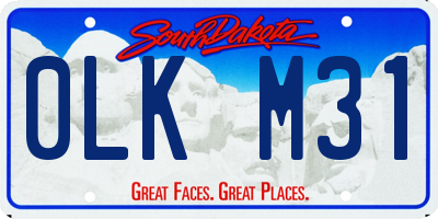 SD license plate 0LKM31