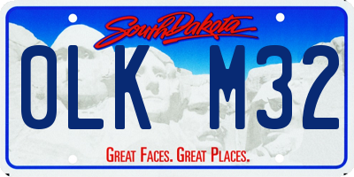 SD license plate 0LKM32