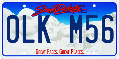SD license plate 0LKM56