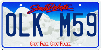 SD license plate 0LKM59