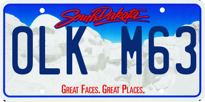 SD license plate 0LKM63