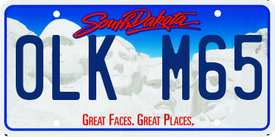 SD license plate 0LKM65