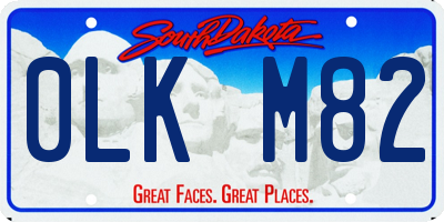 SD license plate 0LKM82