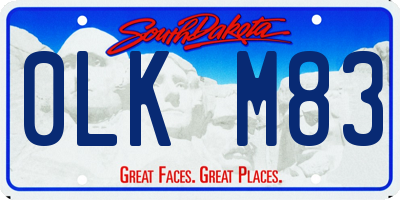 SD license plate 0LKM83