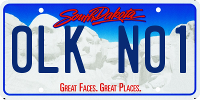 SD license plate 0LKN01