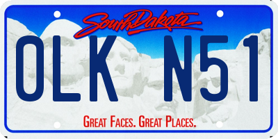 SD license plate 0LKN51