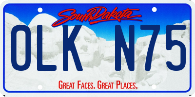 SD license plate 0LKN75
