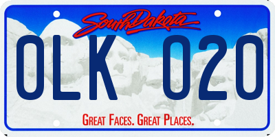 SD license plate 0LKO20