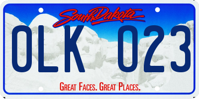 SD license plate 0LKO23