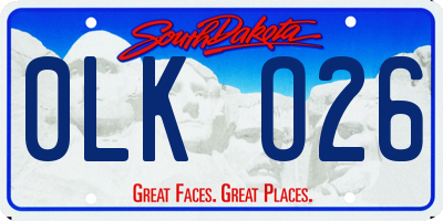 SD license plate 0LKO26
