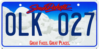 SD license plate 0LKO27