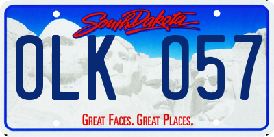 SD license plate 0LKO57