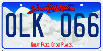 SD license plate 0LKO66
