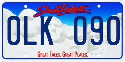 SD license plate 0LKO90