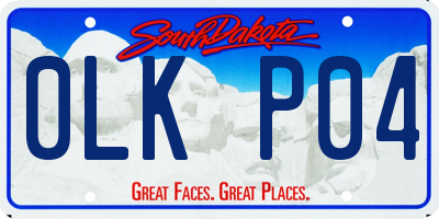 SD license plate 0LKP04