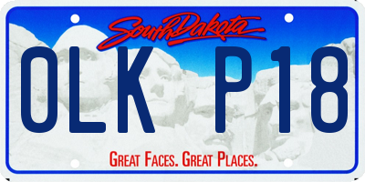 SD license plate 0LKP18