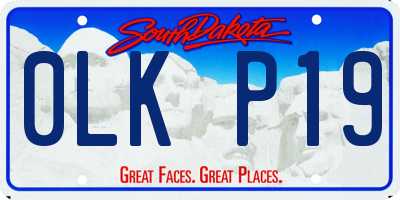SD license plate 0LKP19
