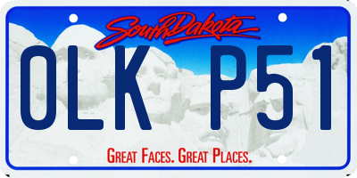 SD license plate 0LKP51