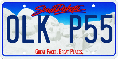 SD license plate 0LKP55