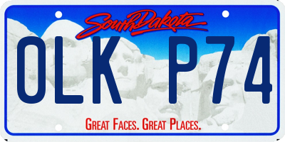 SD license plate 0LKP74