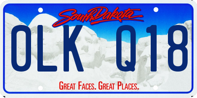 SD license plate 0LKQ18