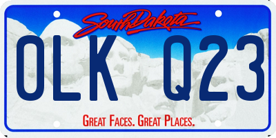 SD license plate 0LKQ23
