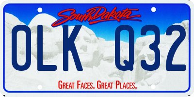 SD license plate 0LKQ32