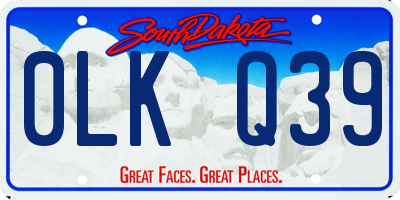SD license plate 0LKQ39