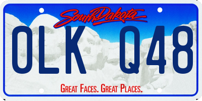 SD license plate 0LKQ48
