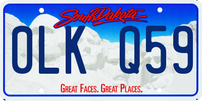SD license plate 0LKQ59